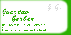 gusztav gerber business card